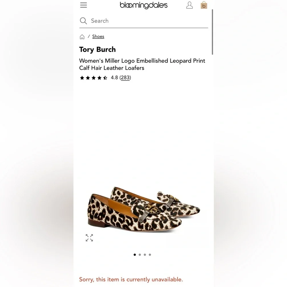 Tory Burch Miller Logo Leopard Calf Hair Loafers | Size 6 | Authentic